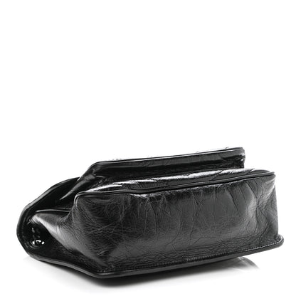Saint Laurent Crinkled Calfskin Matelasse Monogram Medium Niki Chain Satchel Black 4 of 10