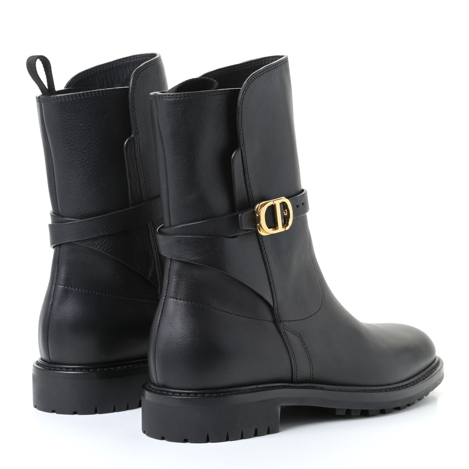Christian Dior Calfskin Empreinte Ankle Boot 38 Black 3 of 7