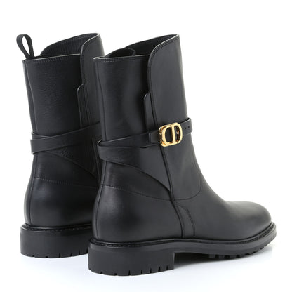 Christian Dior Calfskin Empreinte Ankle Boot 38 Black 3 of 7