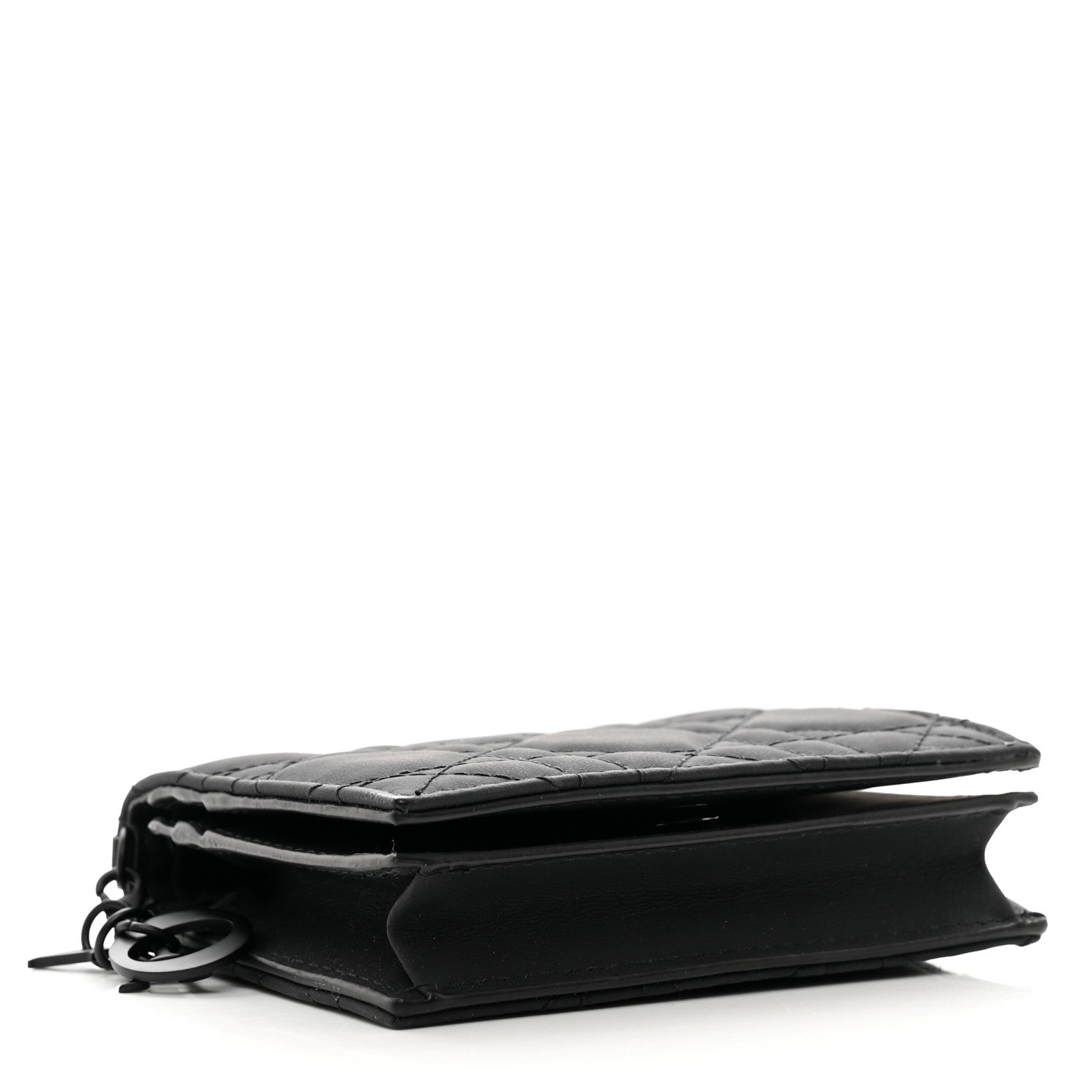Christian Dior Ultra Matte Calfskin Small Lady Dior Flap Card Holder Black 4 of 7