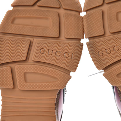 Gucci X SEGA Metallic Calfskin Mesh Removable Crystals Womens Flashtrek Sneakers 38 Rame Mystic White Lago 7 of 11