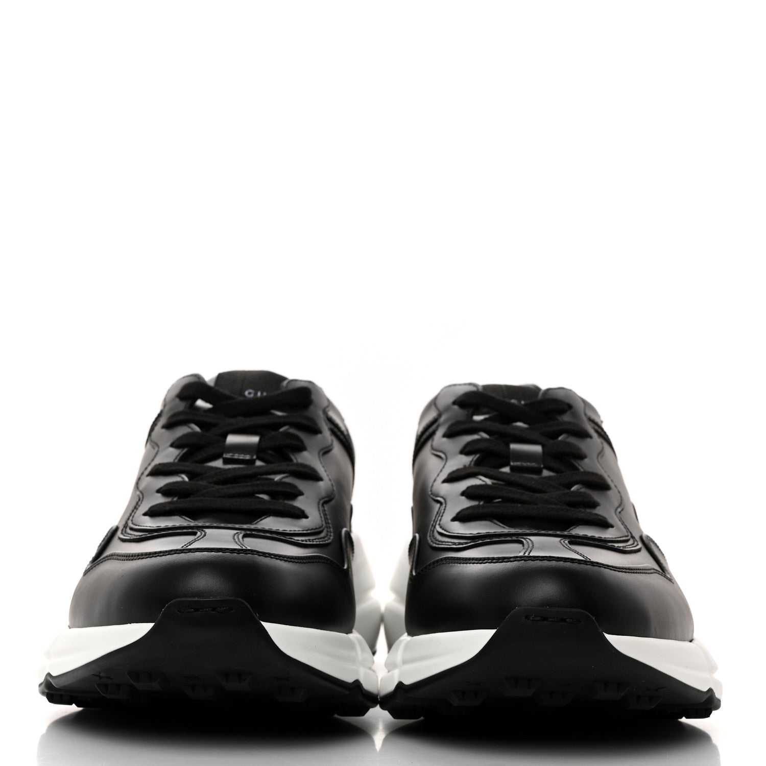 Gucci Apollo Calfskin Mens Rhyton Sneakers 8 Black 2 of 8