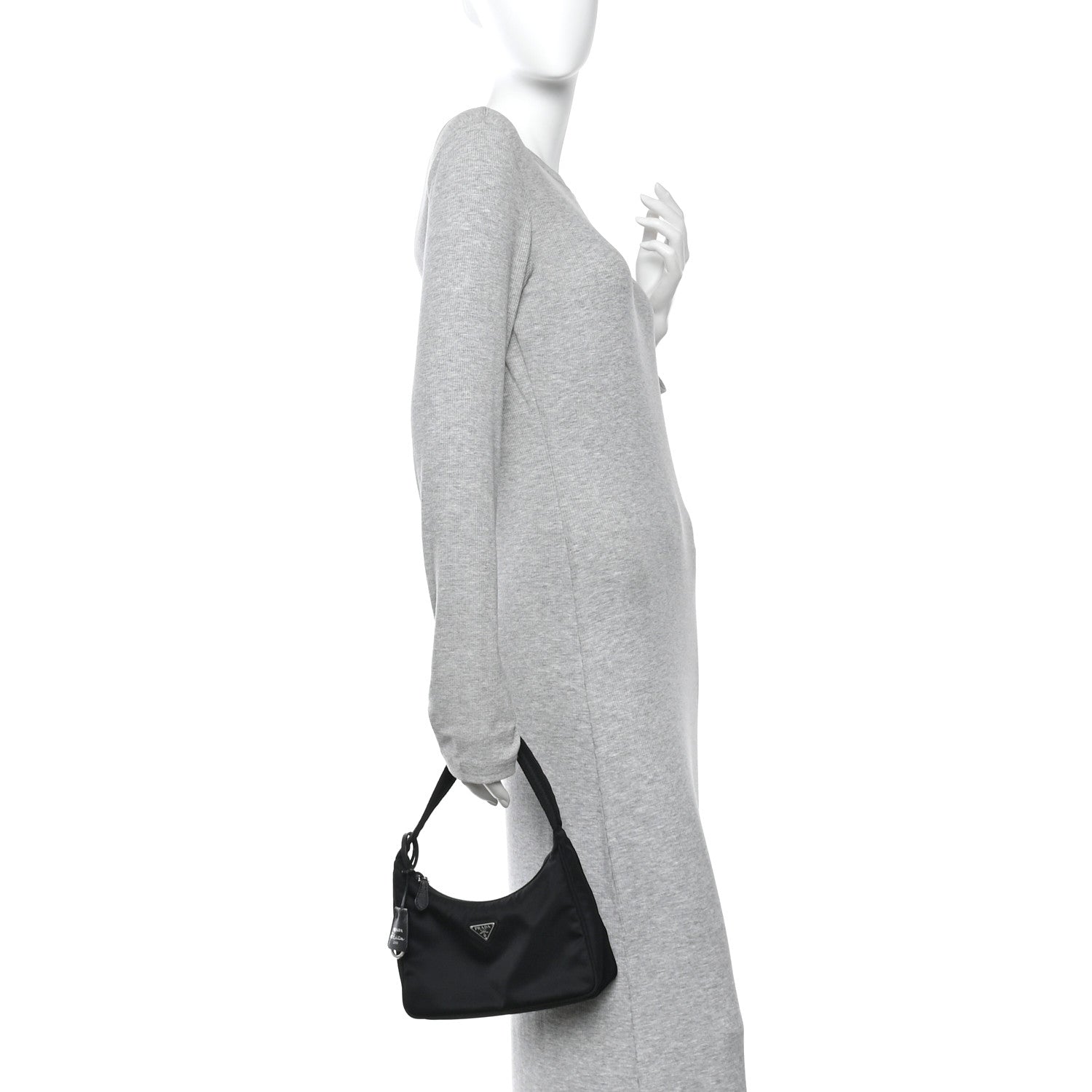 Prada Tessuto Nylon Mini Re-Edition 2000 Bag Black 2 of 12