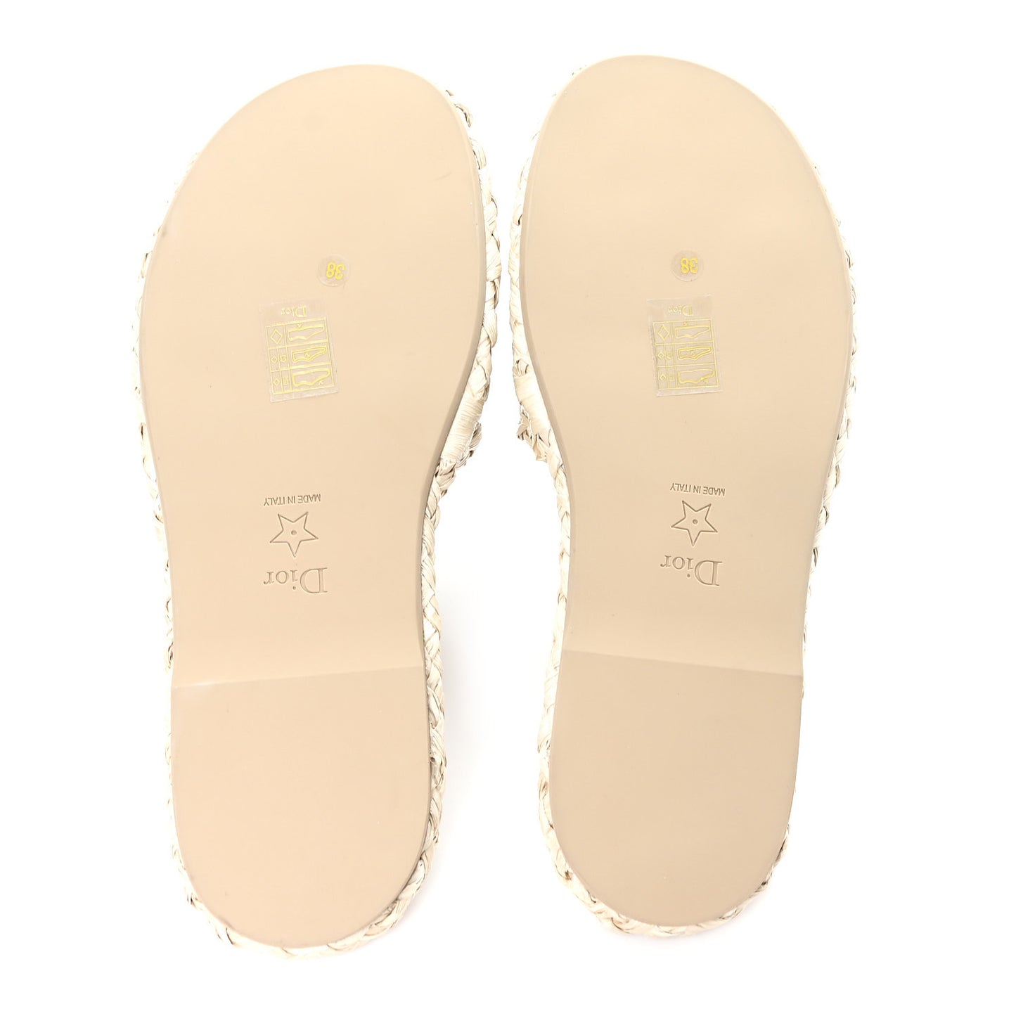 Raffia Embroidered Dway Mules Slide Sandals 38 Jute