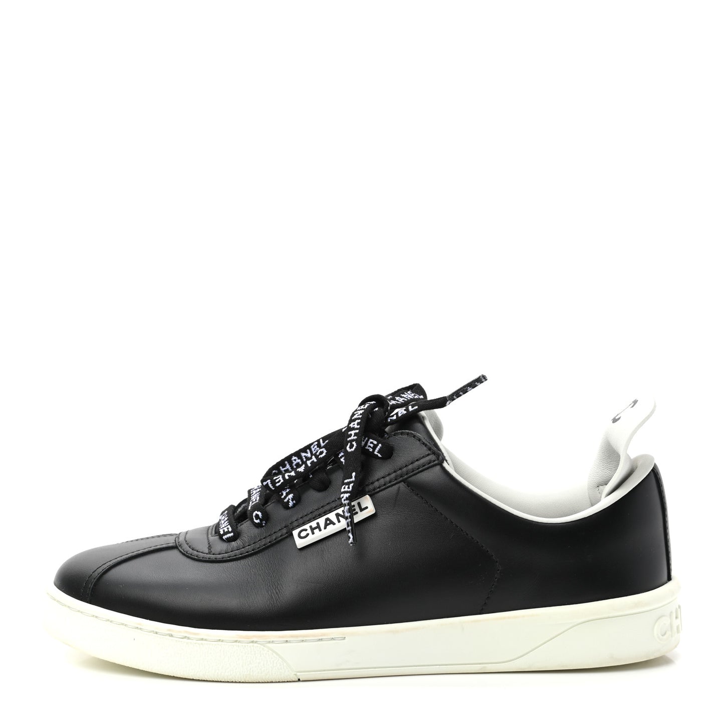 Calfskin CC Womens Sneakers 37 Black
