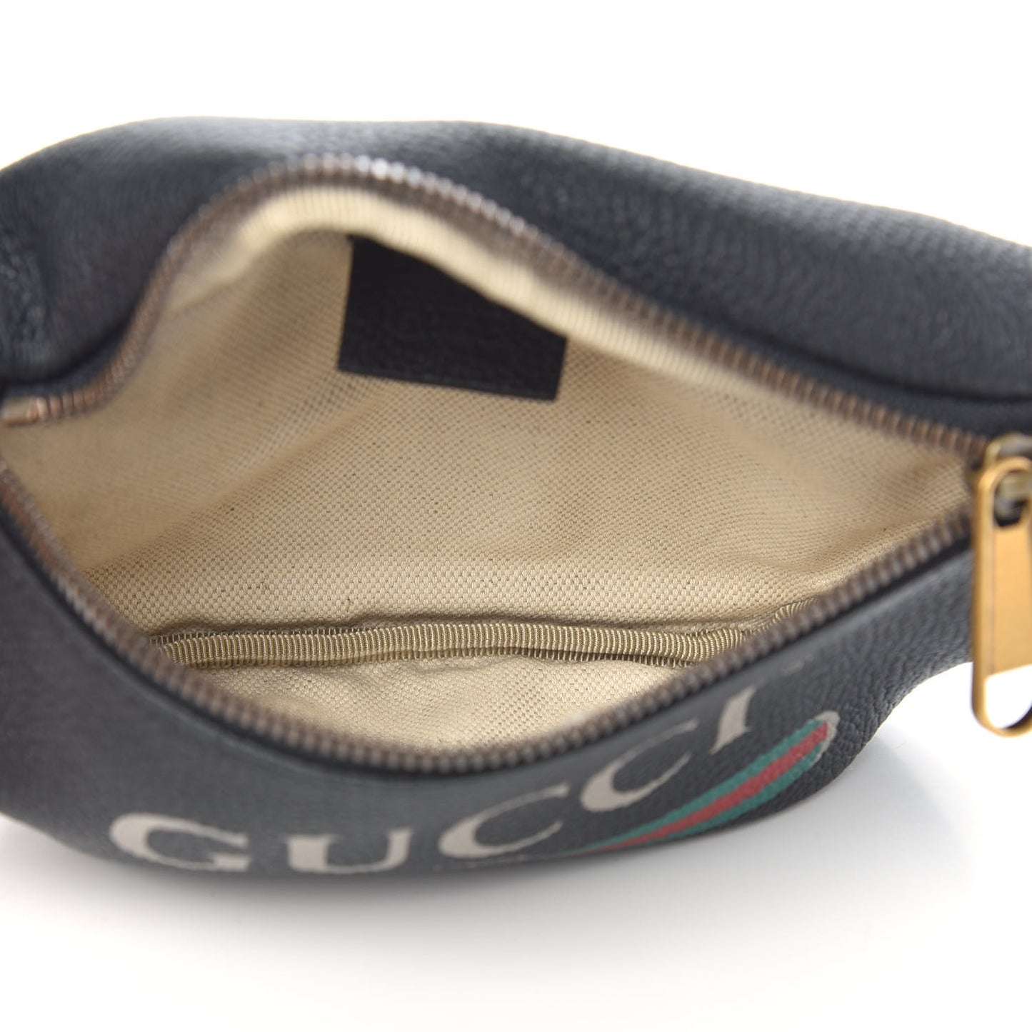 Grained Calfskin Small Logo Belt Bag Black