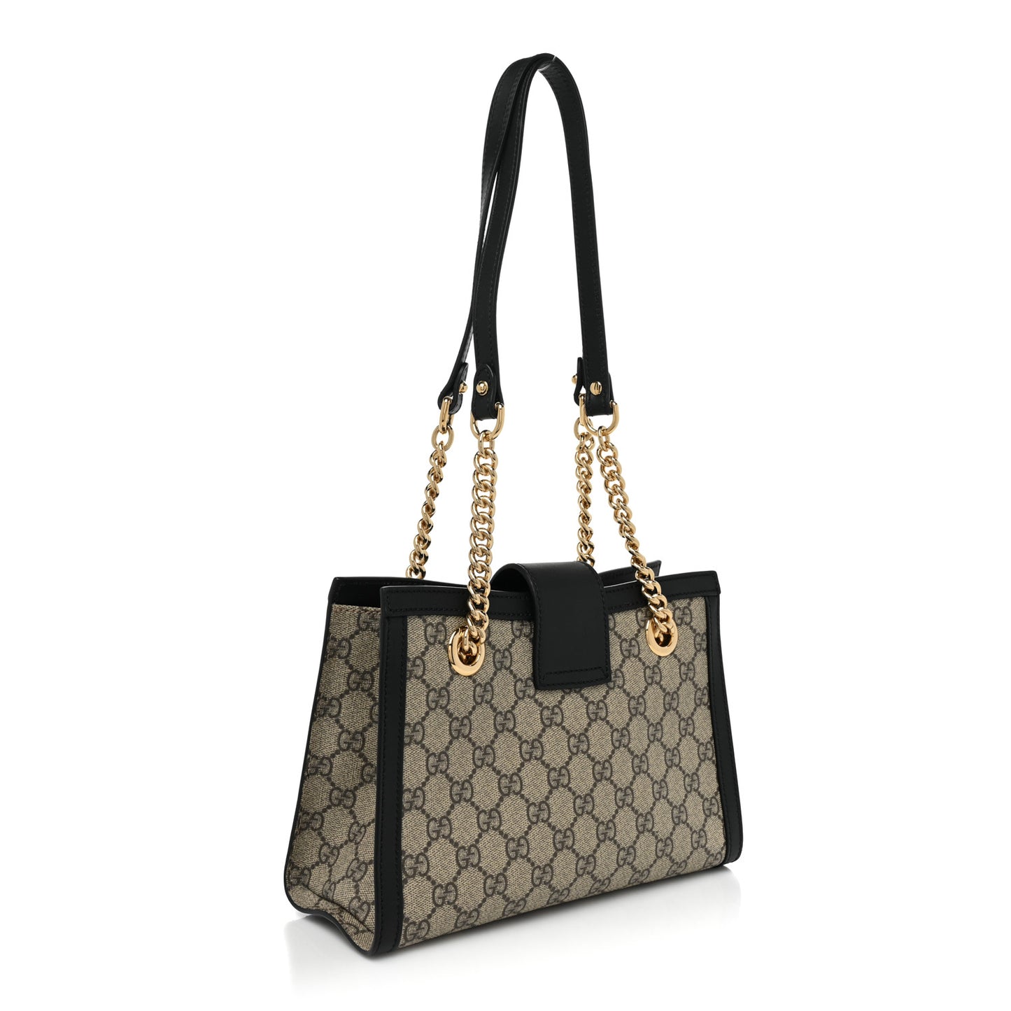 GG Supreme Monogram Small Padlock Tote Black