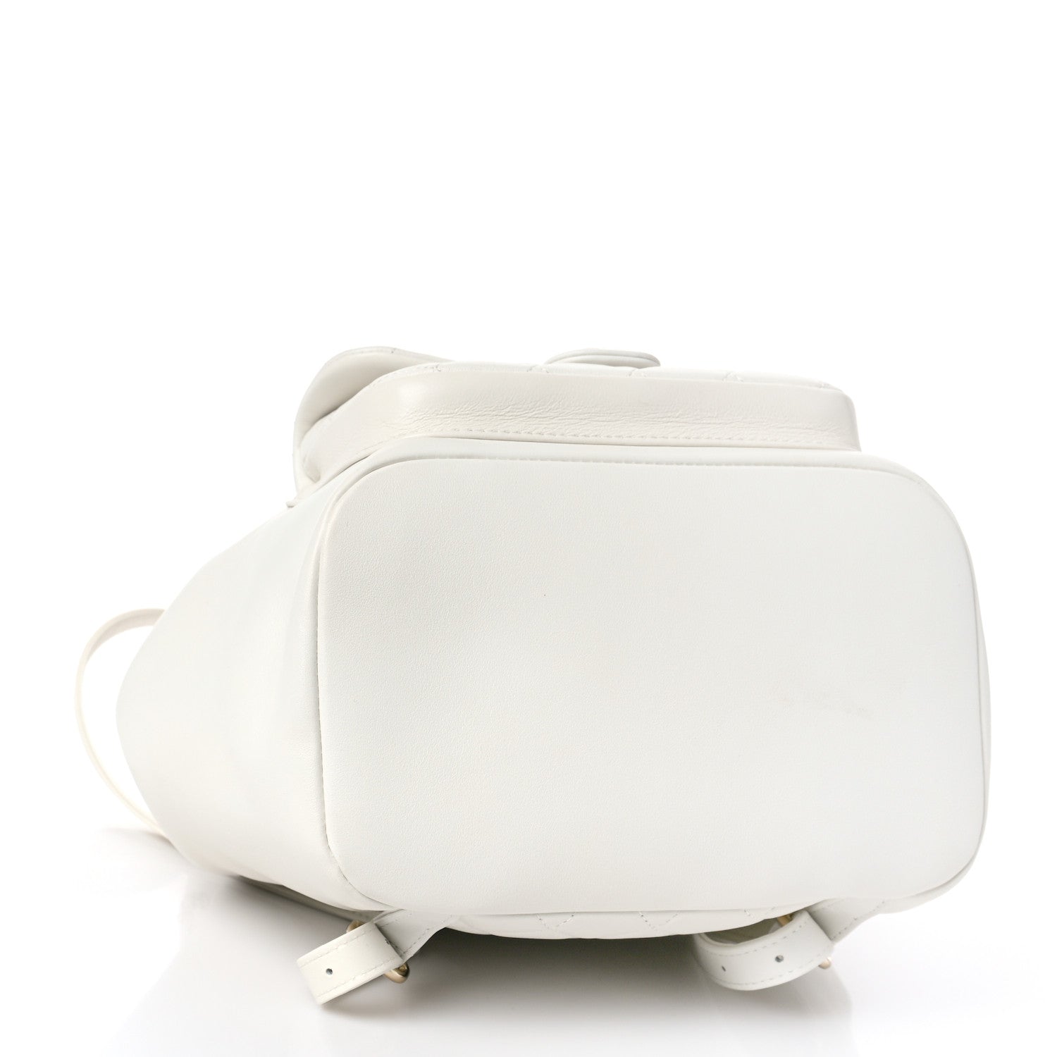 Chanel Lambskin Quilted Large Duma Drawstring Backpack White 4 of 9