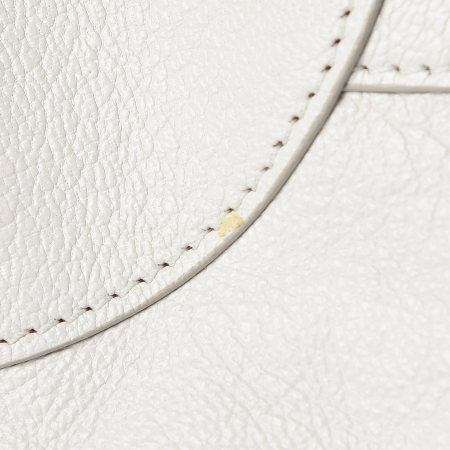 Chevre Silver Metallic Edge Hardware City White