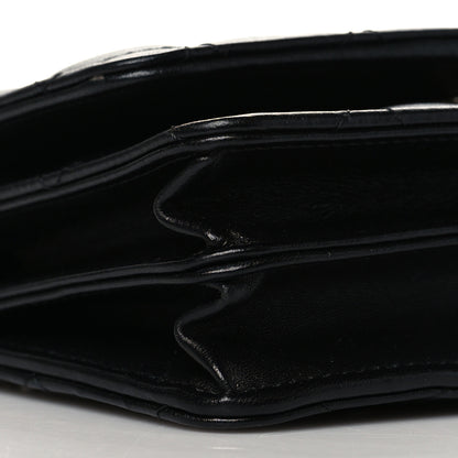 Chanel Lambskin Quilted Mini Camellia Bow Wallet On Chain WOC Black 9 of 11