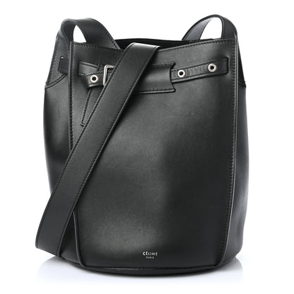 Celine Smooth Calfskin Long Strap Big Bucket Bag Black 1 of 4