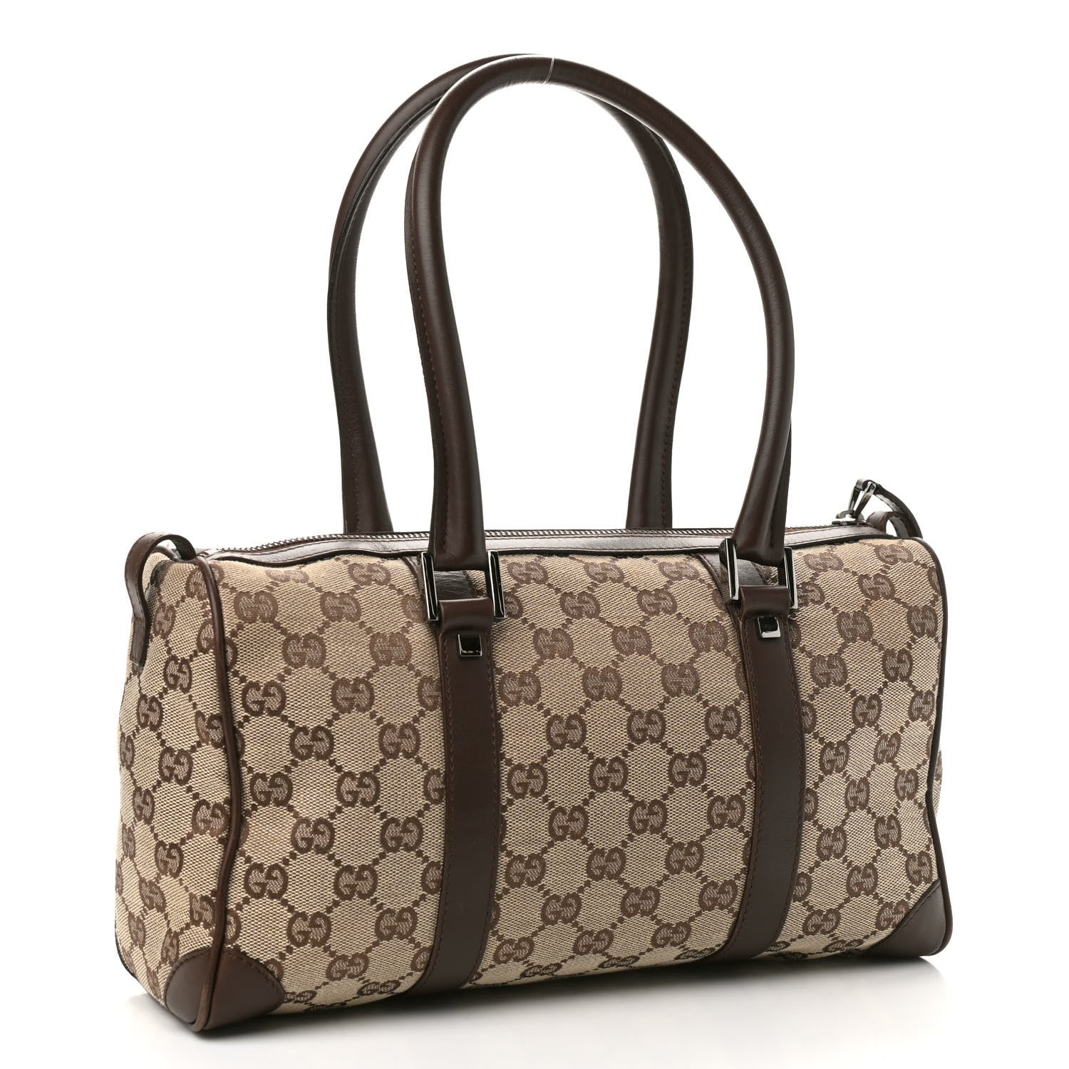 Gucci Monogram Mini Boston Dark Brown 3 of 10