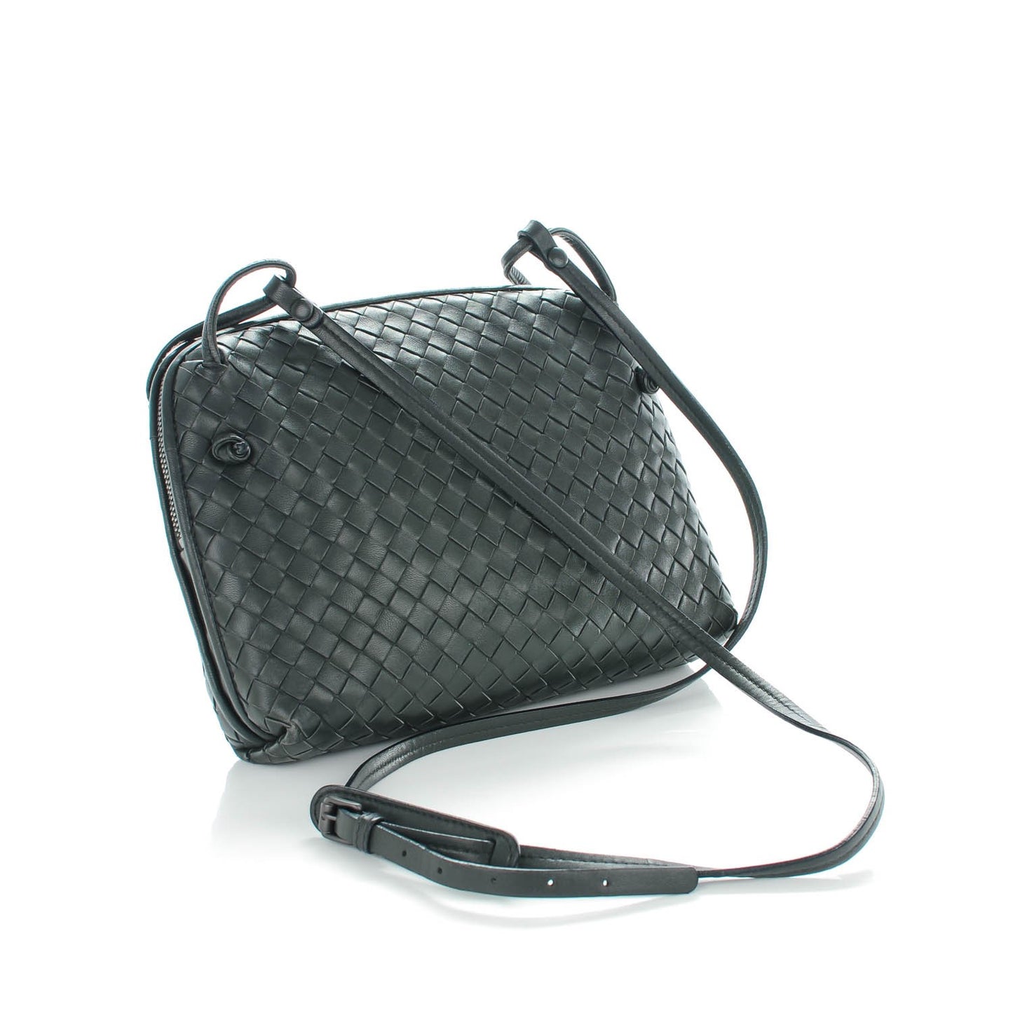 Nappa Intrecciato Crossbody Pillow Messenger Ardoise