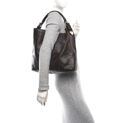 Gucci Calfskin Guccissima Trim Large Signoria Hobo Dark Brown 2 of 10