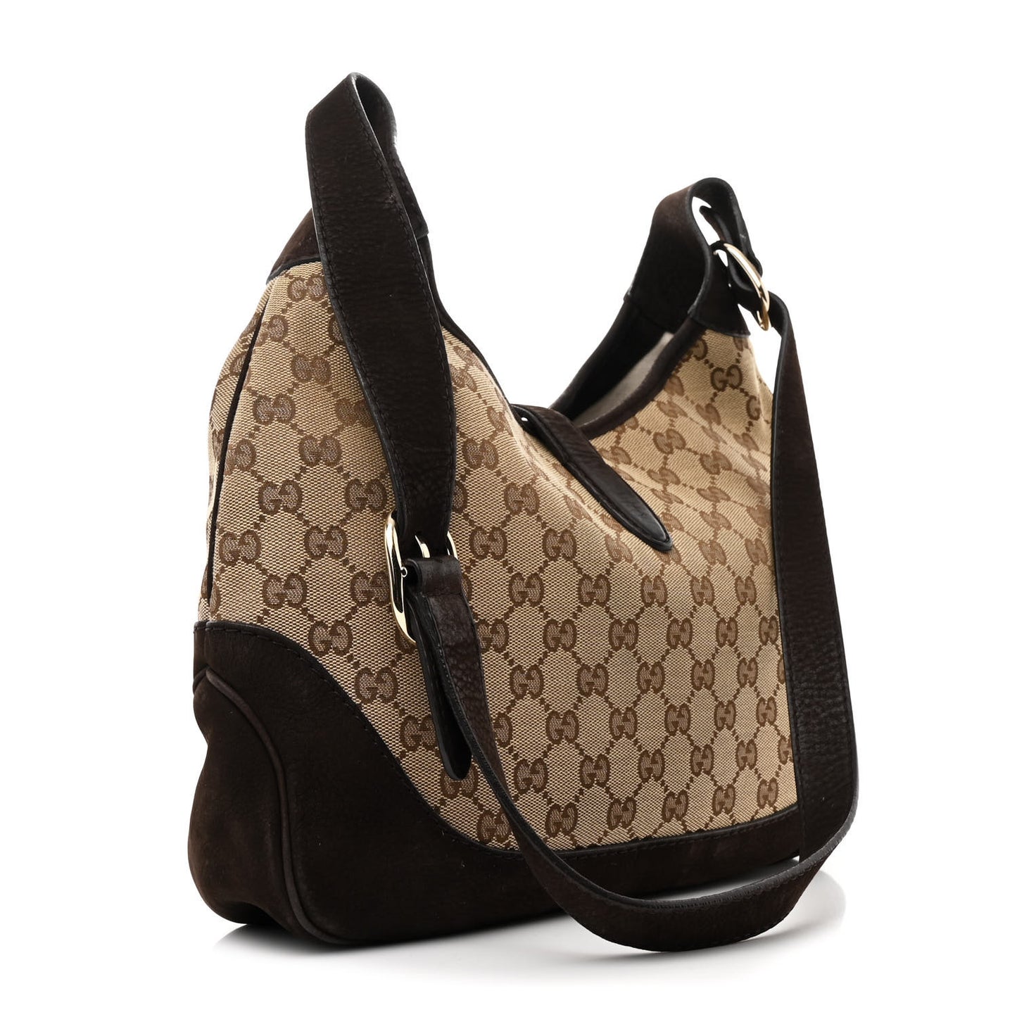 Monogram Web New Jackie Shoulder Bag Dark Brown