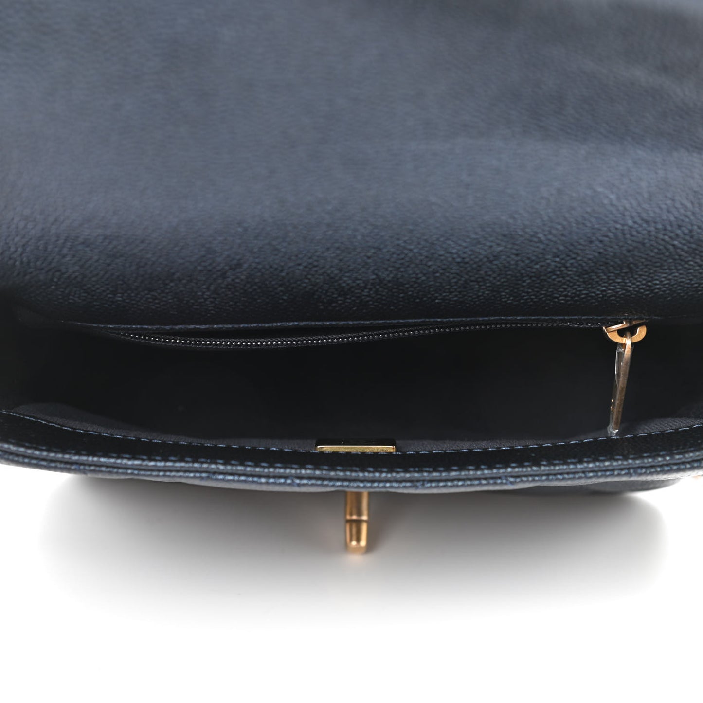 Iridescent Caviar Quilted Mini My Perfect Flap Black