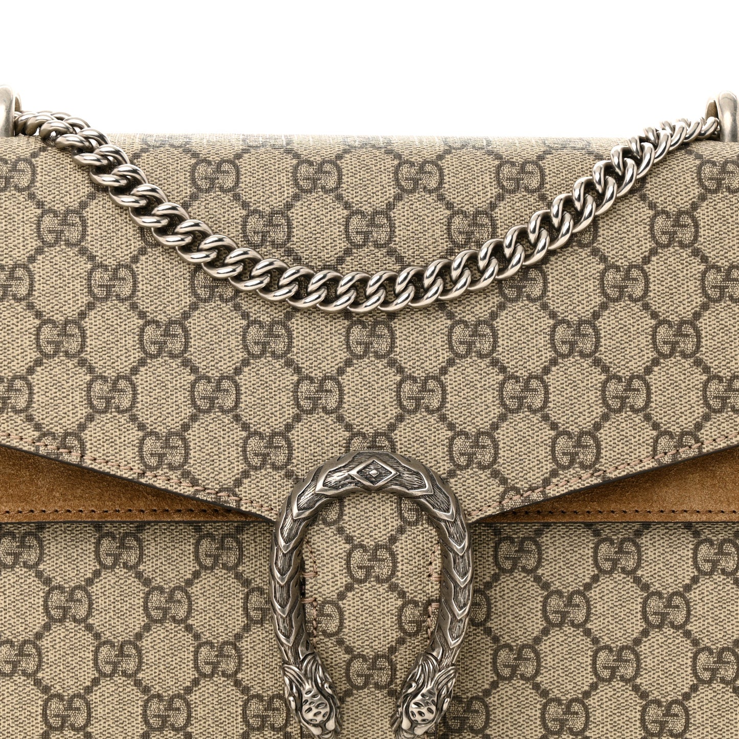 GG Supreme Monogram Medium Dionysus Shoulder Bag Taupe