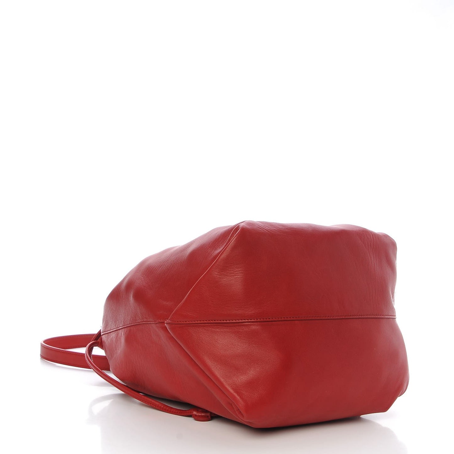 Lambskin Teddy Drawstring Bag Eros Red