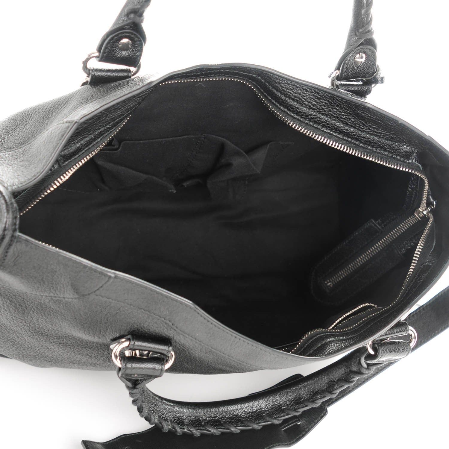 Balenciaga Chevre Silver Metallic Edge Hardware City Black 6 of 8