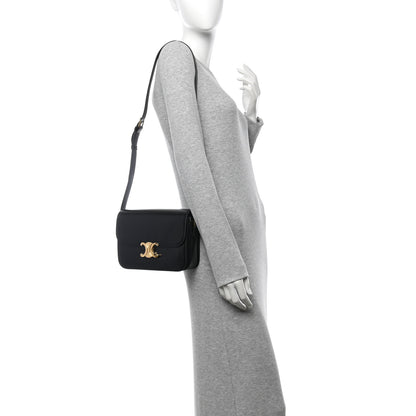 Celine Shiny Calfskin Medium Triomphe Black 2 of 11