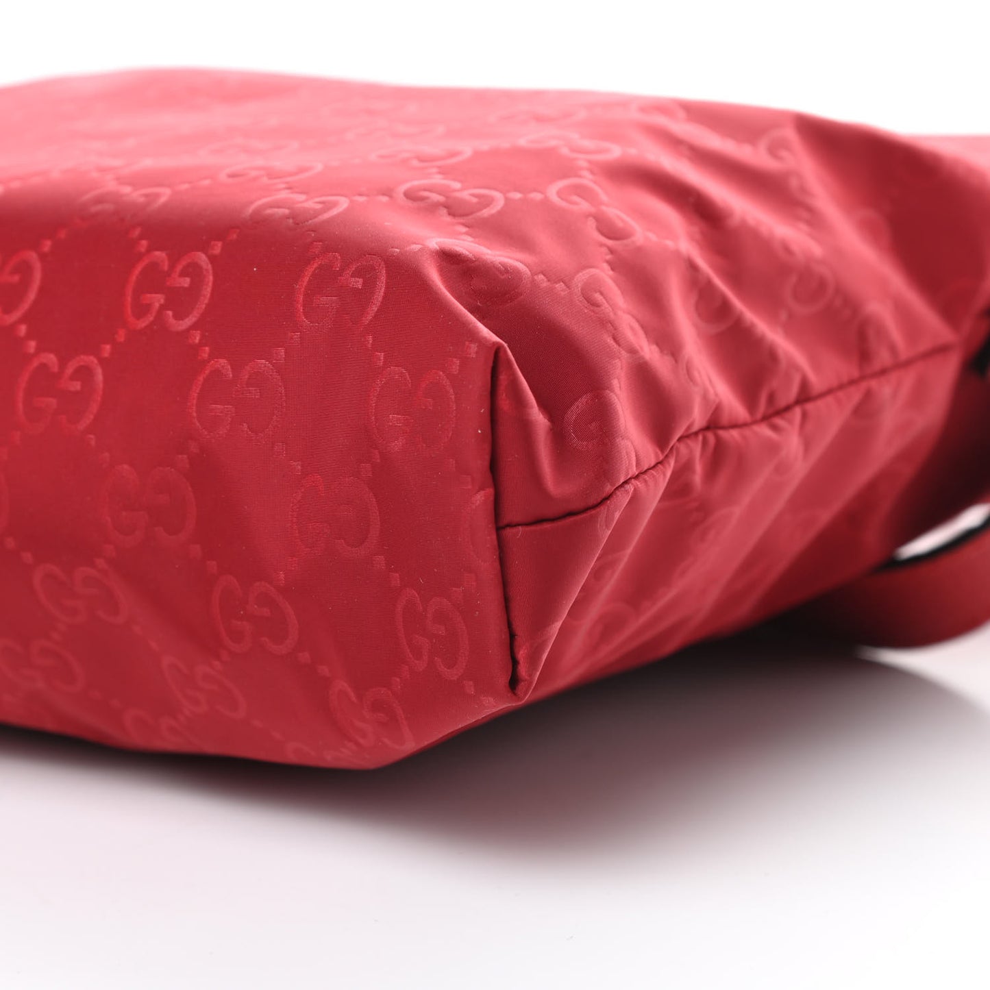 Nylon Monogram Dollar Calfskin Flat Messenger Bag Vibrant Red