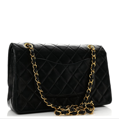 Chanel Lambskin Quilted Medium Double Flap Black 3 of 14