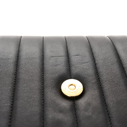 Saint Laurent Lambskin Matelasse Monogram Vicky Chain Wallet Black 10 of 10