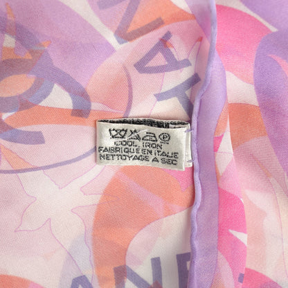 Chanel Silk CC Scarf Pink 5 of 5