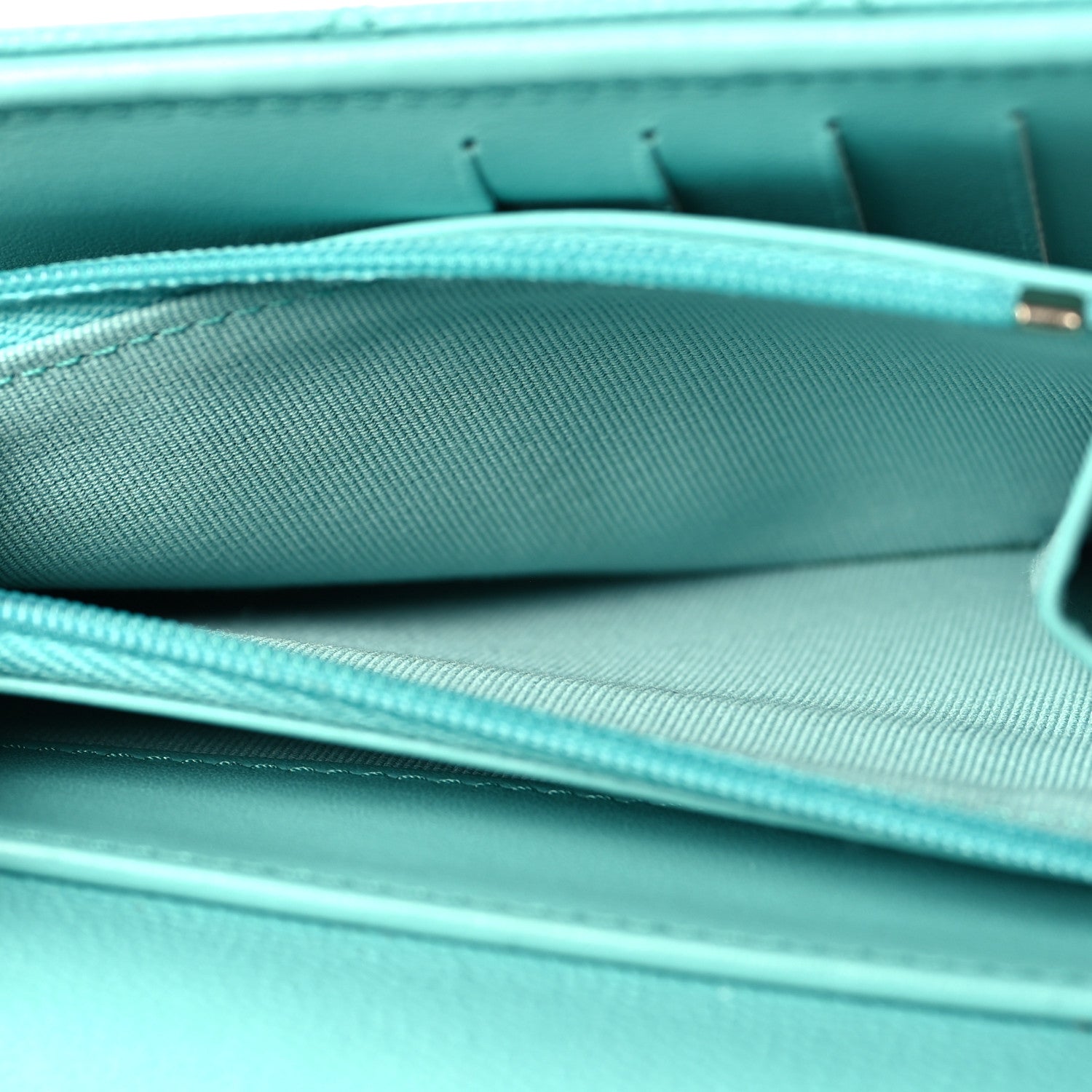 Chanel Caviar Quilted Medium Flap Wallet Light Blue 6 of 9