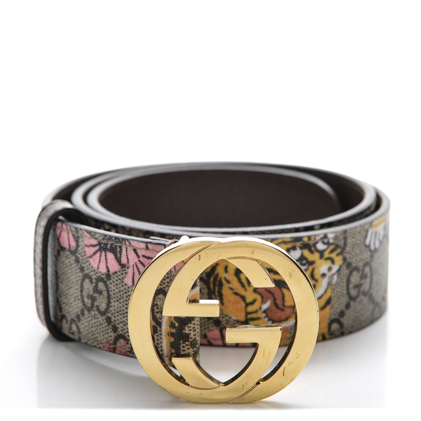GG Supreme Monogram Bengal Interlocking G Belt 80 32 Beige Pink