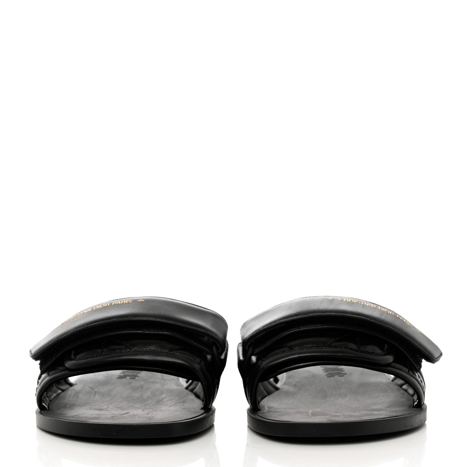 Christian Dior Calfskin Cannage Dio(r)evolution Slide Sandals 36 Black 2 of 10