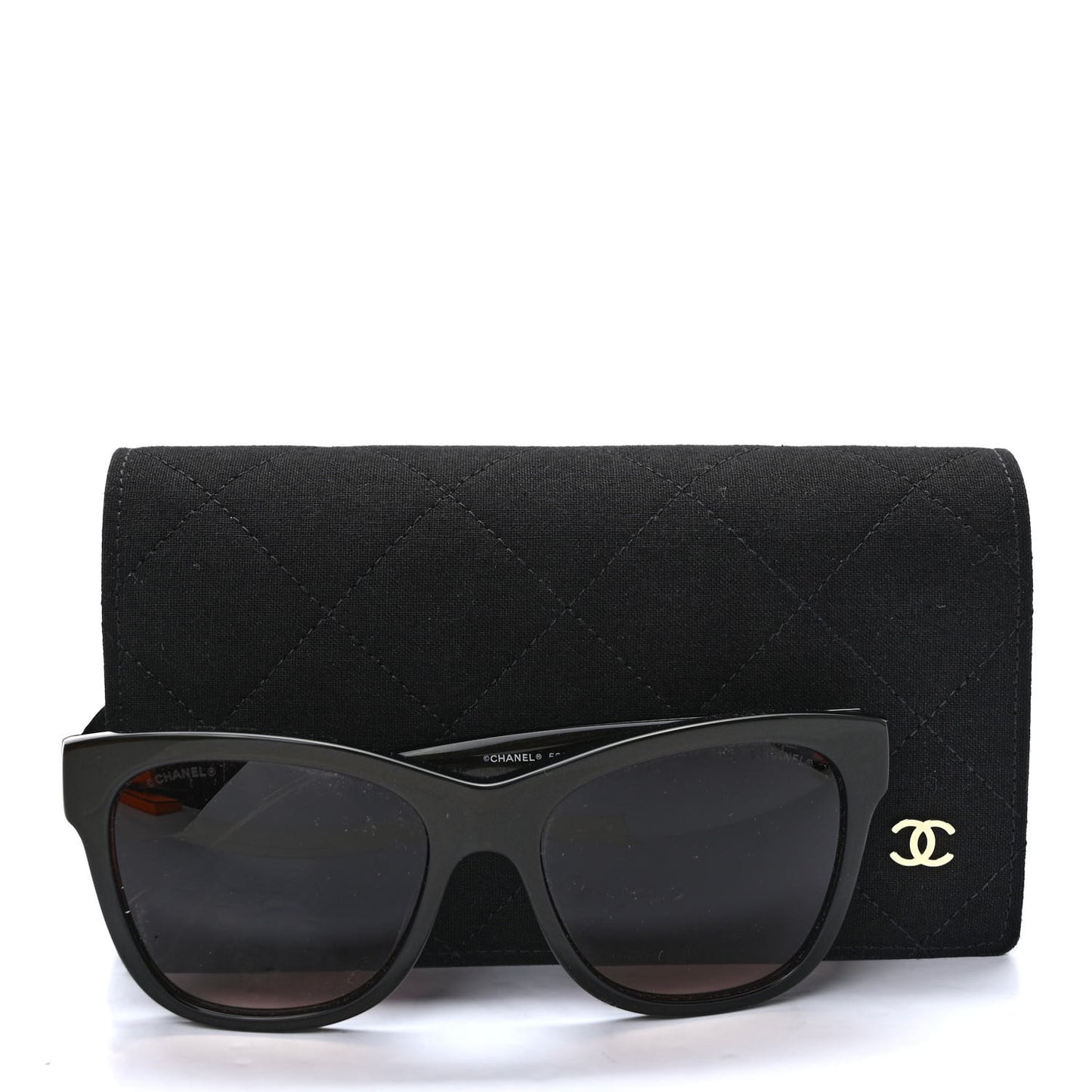 Acetate Mirrored Runway Square Sunglasses 5380-A Black Gold