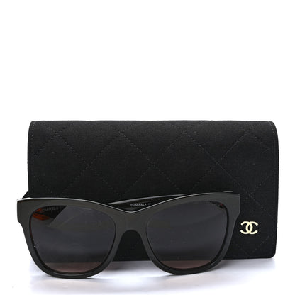 Chanel Acetate Mirrored Runway Square Sunglasses 5380-A Black Gold 8 of 8