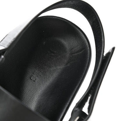 Hermes Calfskin Womens Takara Sandals 41 Black 10 of 11