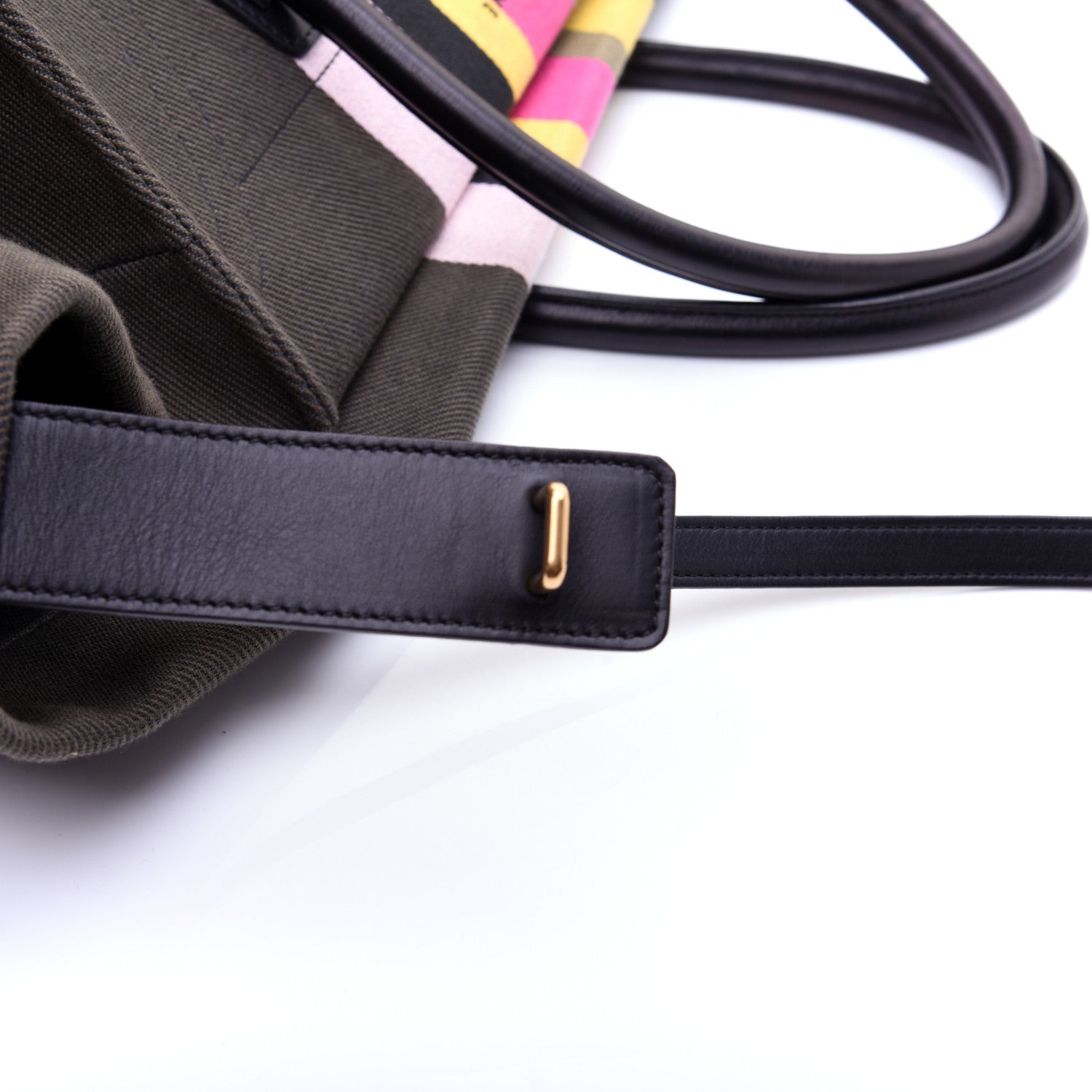 Celine Canvas Striped Medium Phantom Luggage Multicolor 11 of 11