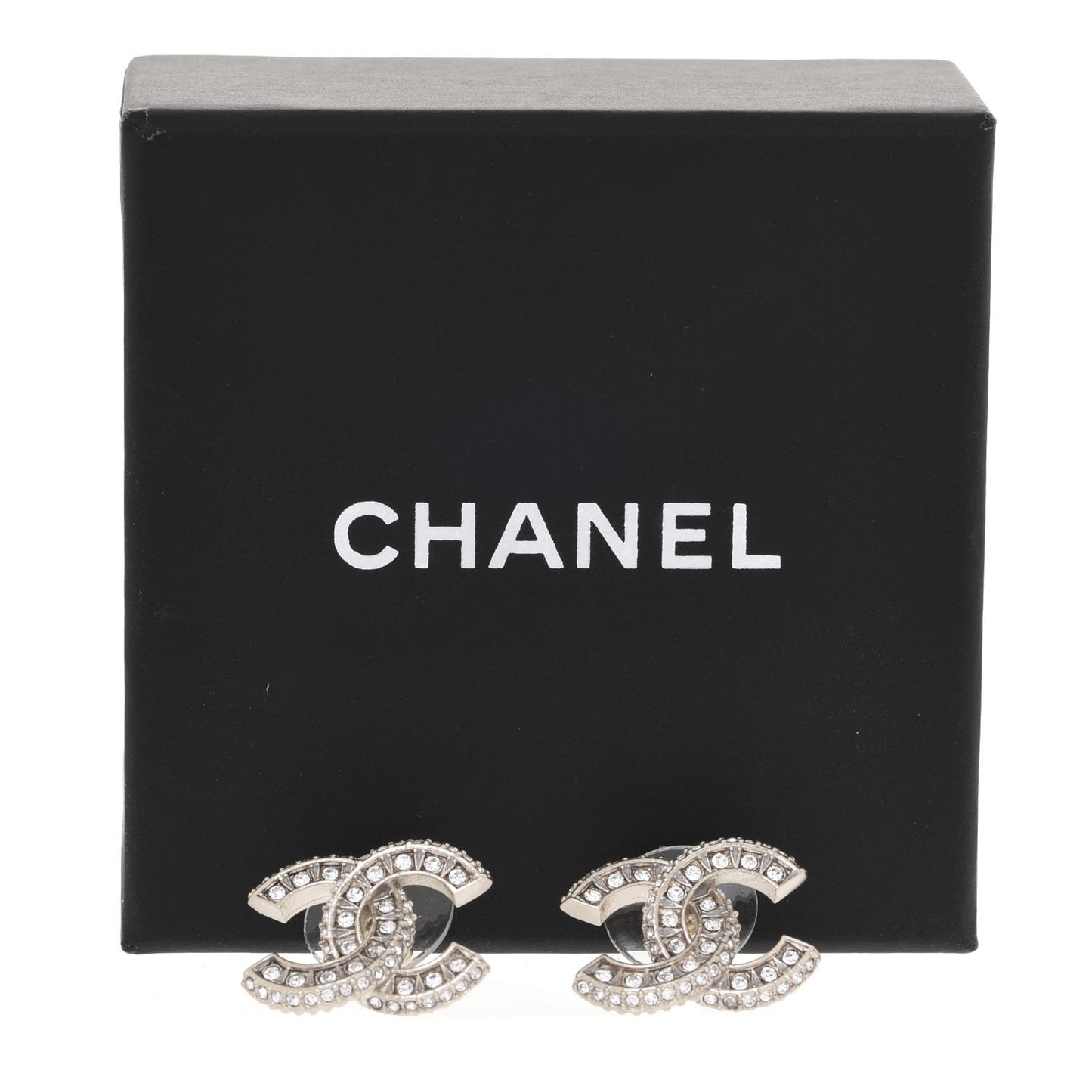 Crystal Timeless CC Earrings Light Gold