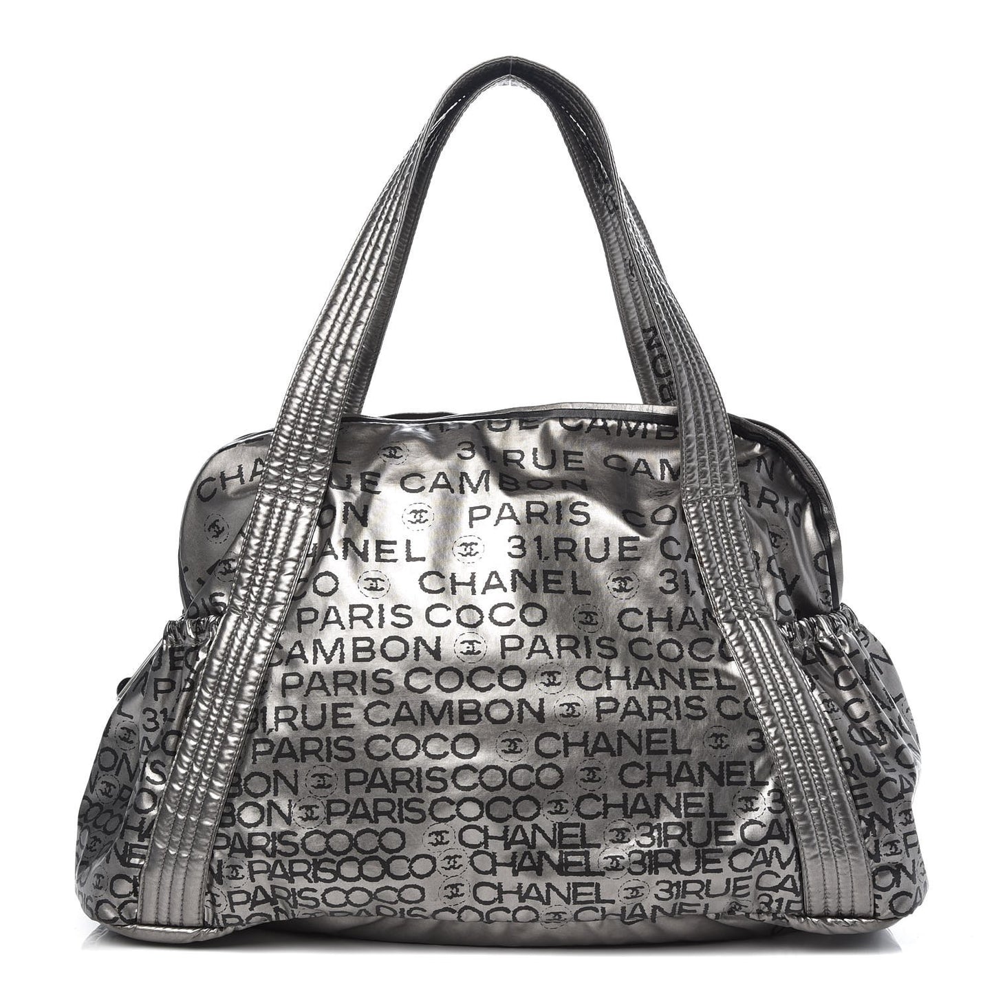 Lacquered Canvas Medium Unlimited Tote Argent Fonce