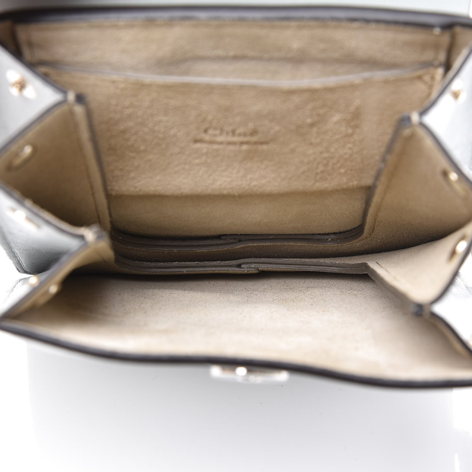 Chloe Suede Calfskin Mini Faye Bracelet Bag Airy Grey 4 of 9