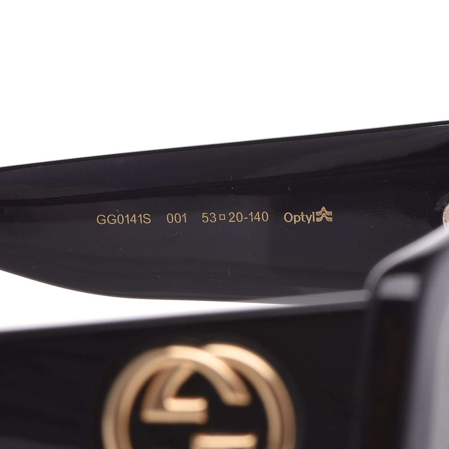 Acetate Square Frame Sunglasses GG0141S Black