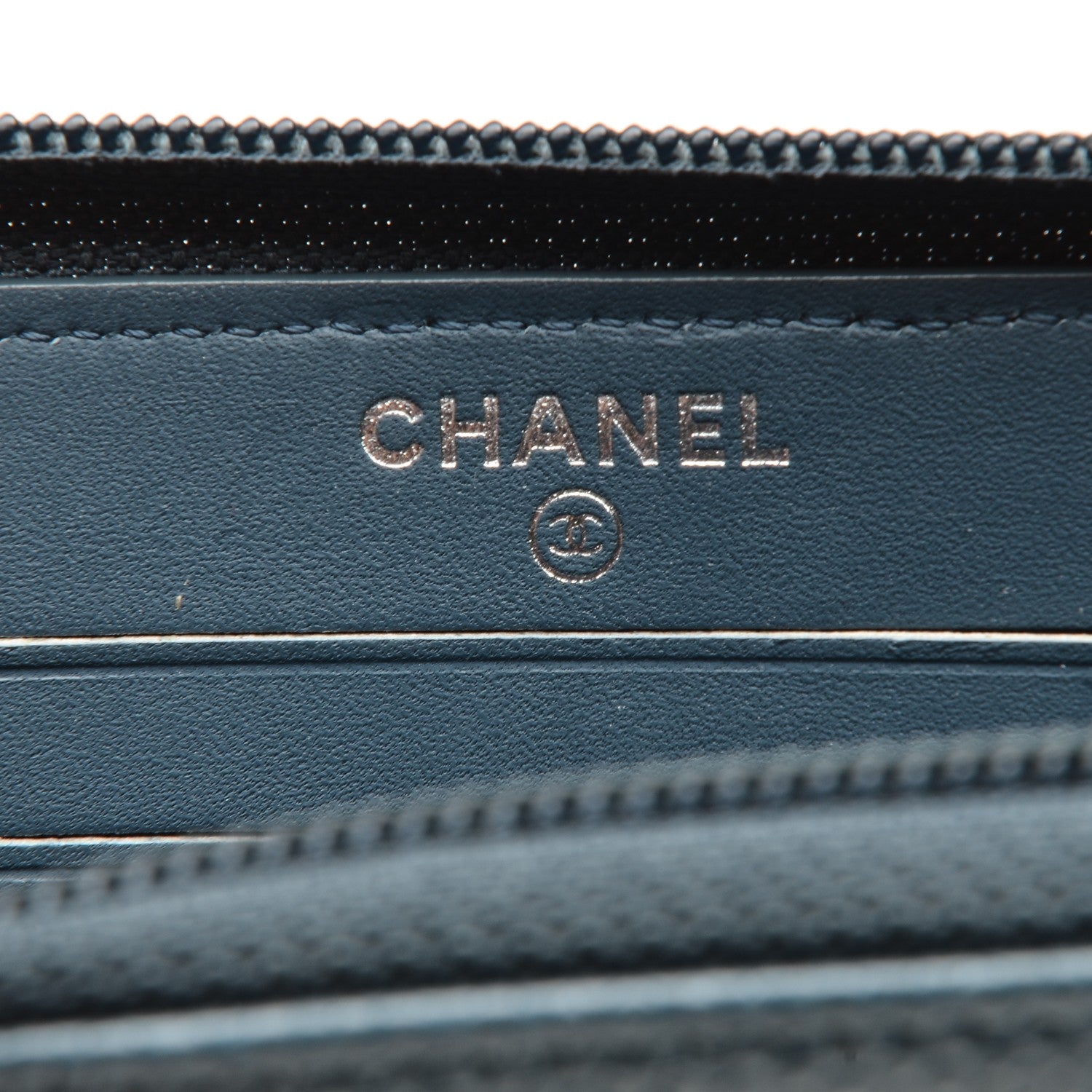 Chanel Caviar Small Timeless CC Zip Around Wallet Blue 5 of 9