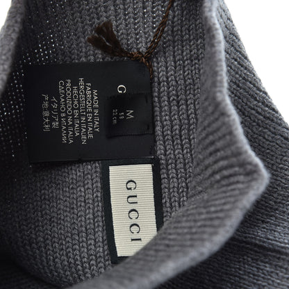 Gucci Wool Tricot Interlocking G Simple GG Beanie Hat M Graphite 4 of 4