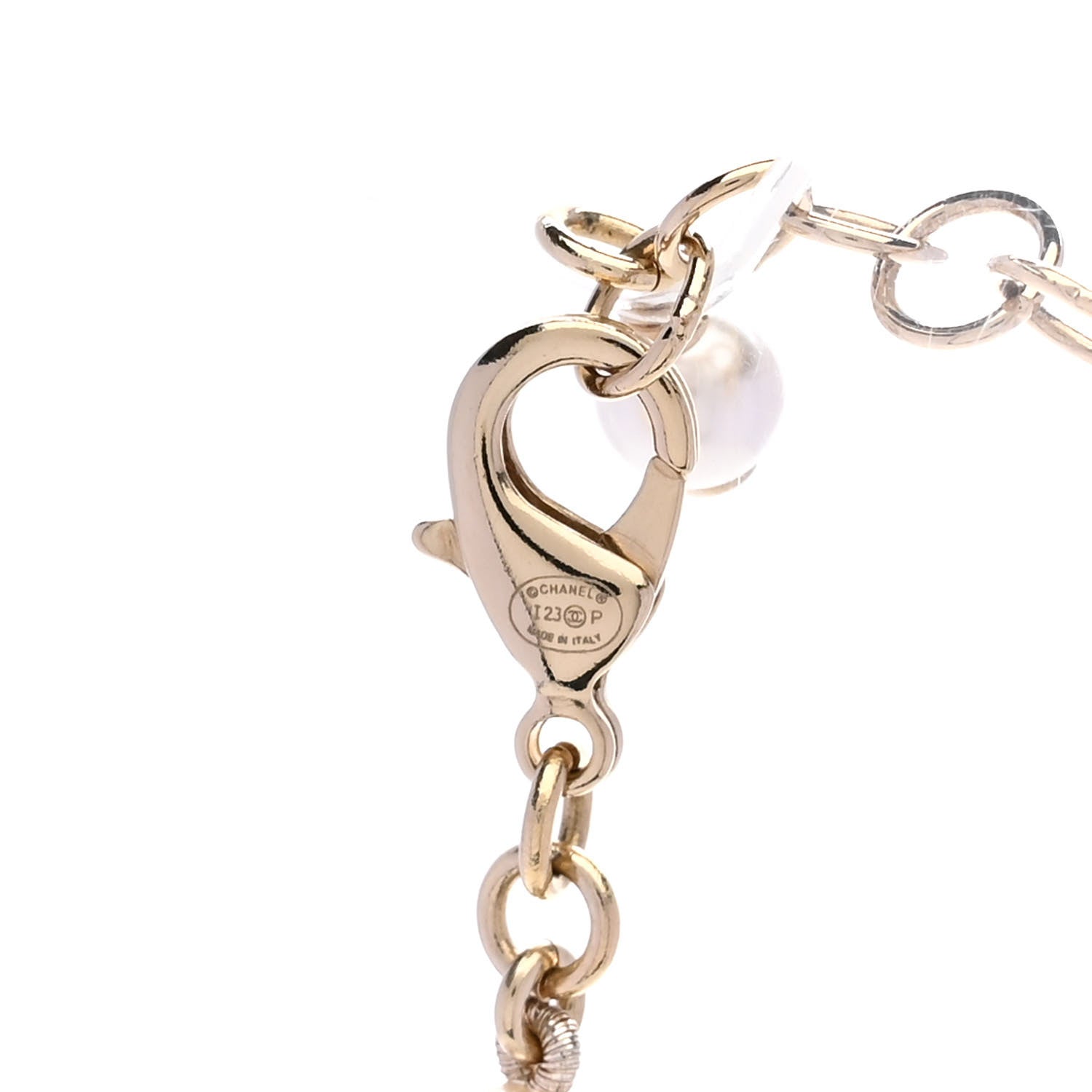 Chanel Crystal CC Star Necklace Gold Pink Blue 5 of 6