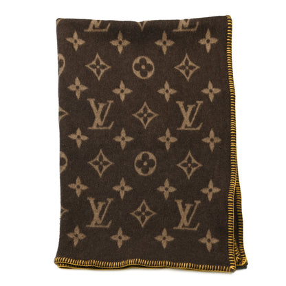 Louis Vuitton Wool Cashmere Monogram Blanket Marron 1 of 5