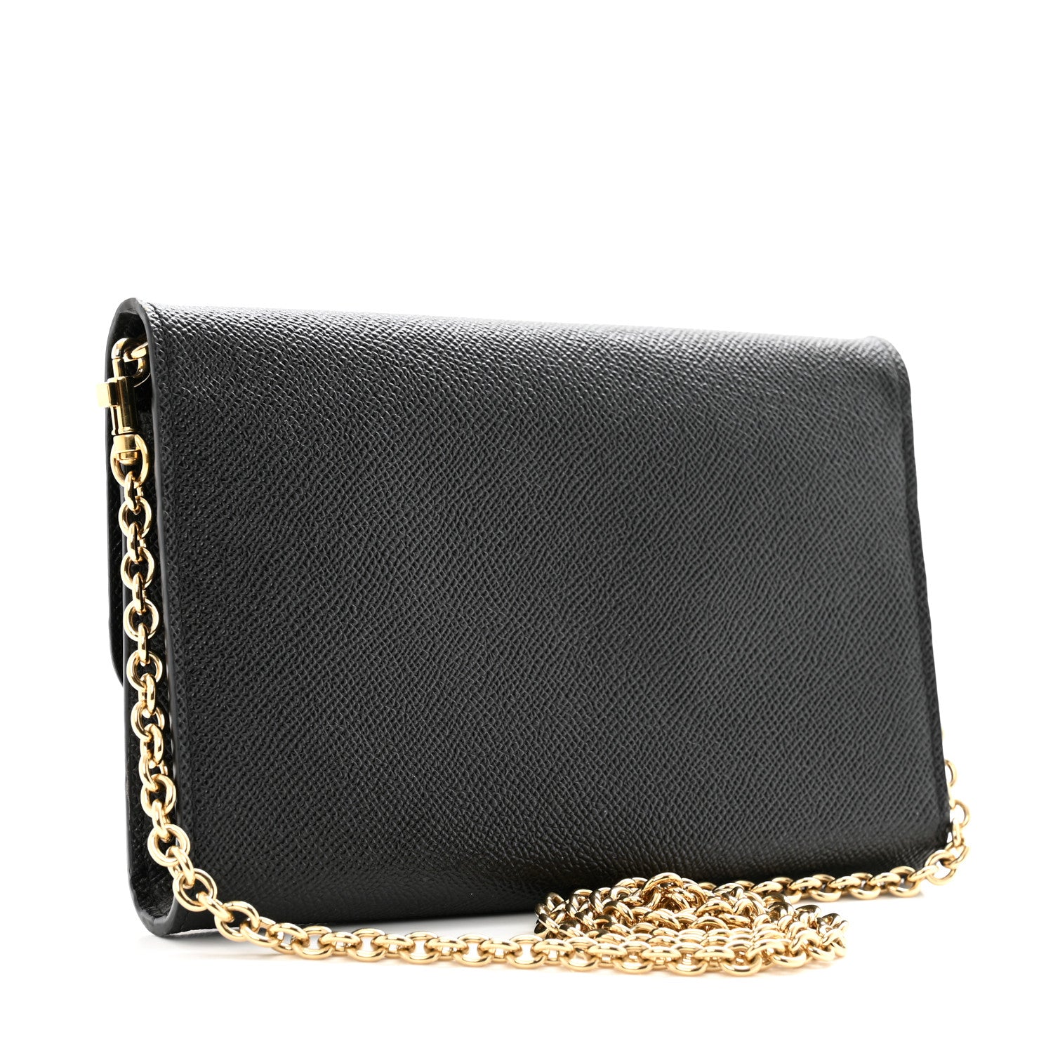 Dolce & Gabbana Dauphine Crystal Wallet On Chain Black 3 of 9