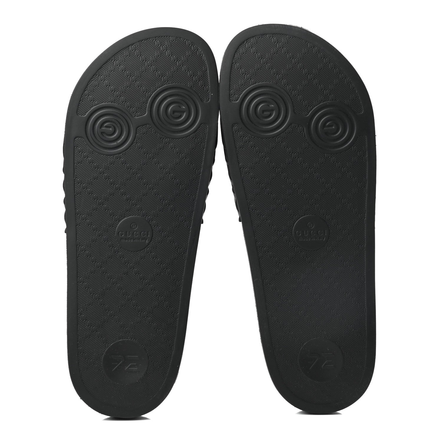 Gucci Rubber Matelasse Mens Slide Sandals 8 Black 5 of 7