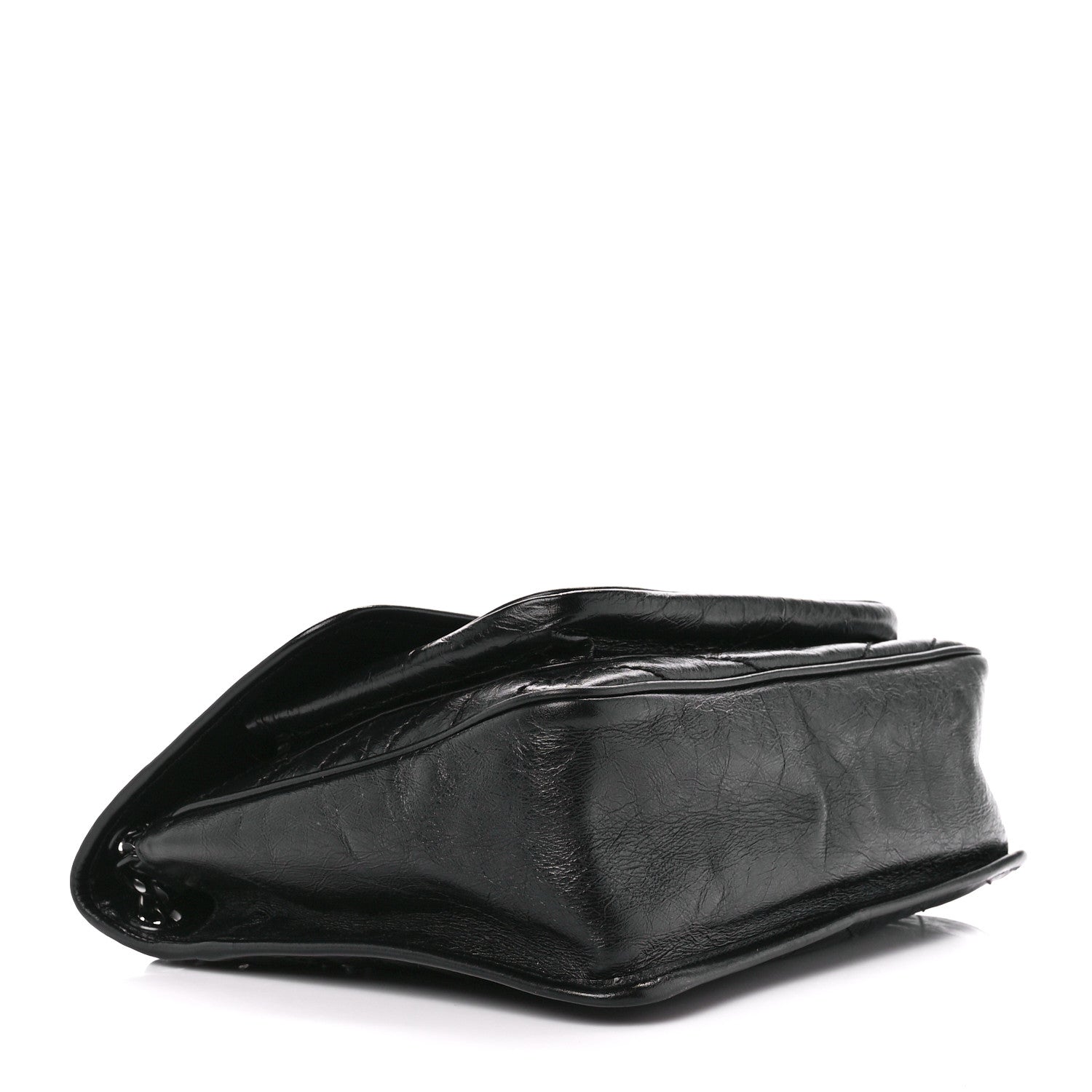 Saint Laurent Crinkled Calfskin Matelasse Monogram Medium Niki Chain Satchel Black 4 of 11