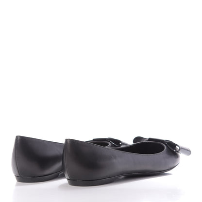 Louis Vuitton Calfskin Patent Bow Uniformes Ballet Flats 37 Black 4 of 14
