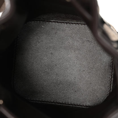 Valentino Garavani Toile Iconographe Nappa Mini Vlogo Signature Bucket Bag Naturale Black Fondant 5 of 10