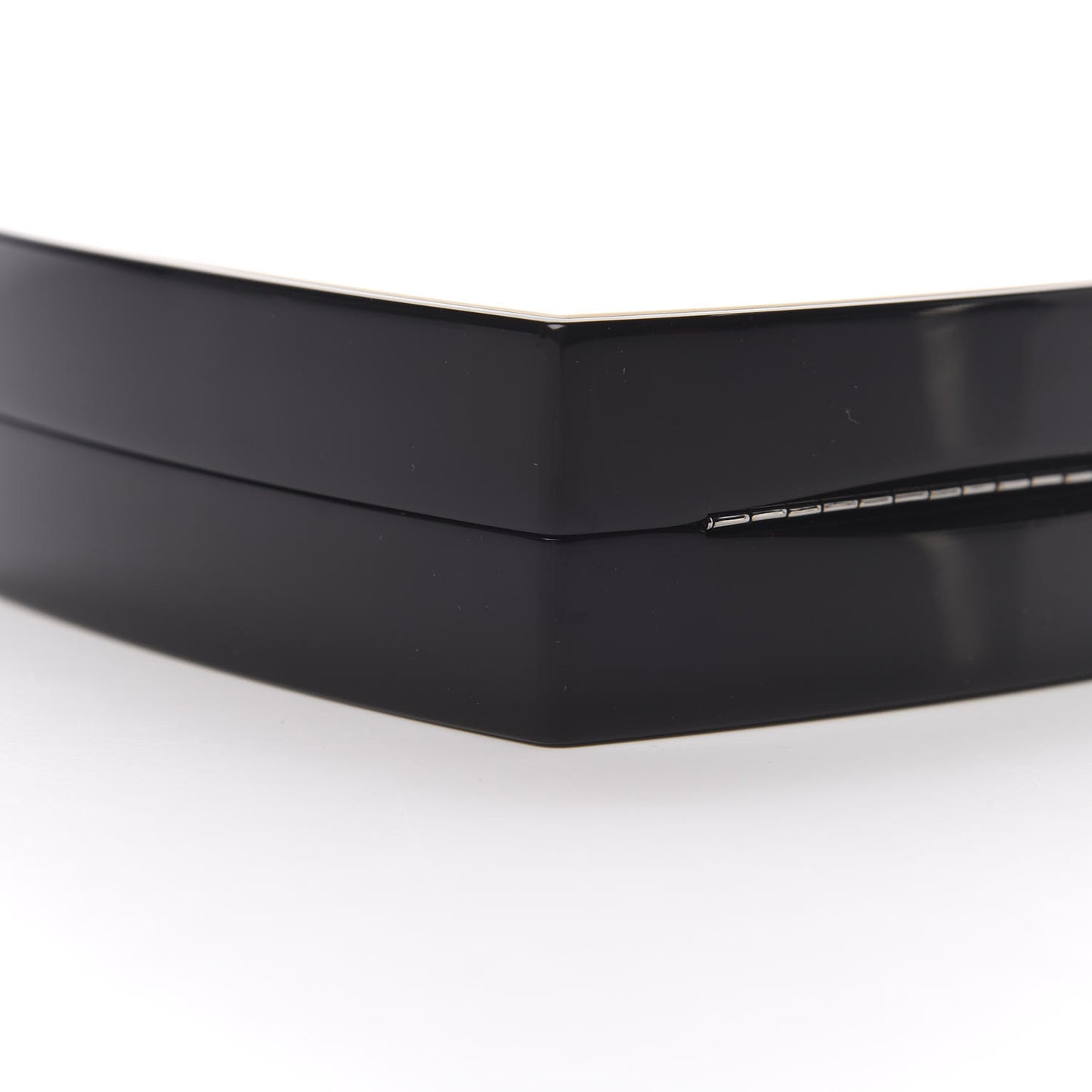 Plexiglass Compact Box Clutch Black Ivory