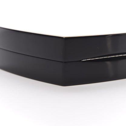Chanel Plexiglass Compact Box Clutch Black Ivory 9 of 10